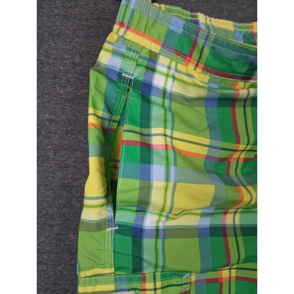 Chaps Mens Shorts XL Green Yellow Swim Trunks Boardshorts Mesh Lined Preppy - Picture 4 of 10